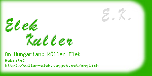 elek kuller business card